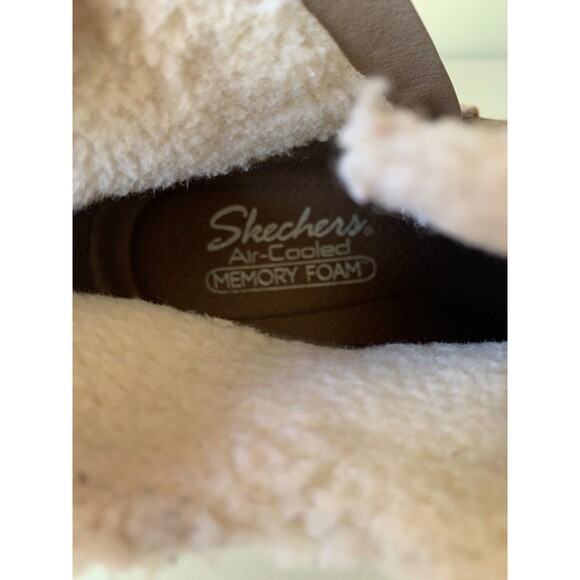 Skechers Sherpa Lined Ankle Boots SZ 11 Women's Mushroom Brown Studded Comfort - Picture 13 of 16